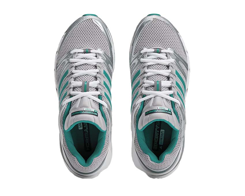 Adidas Adistar Control 5 x Sporty & Rich Weiß — Draufsicht Schnürung