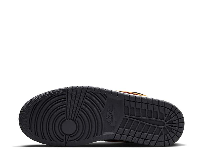 Jordan Air Jordan 1 Low SE Black Vivid Orange LT Graphite — top view