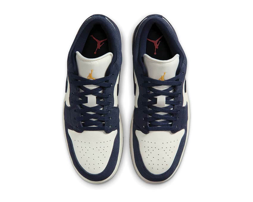 Air Jordan 1 Low SE Obsidian suela — caucho blanco azul sport basketball