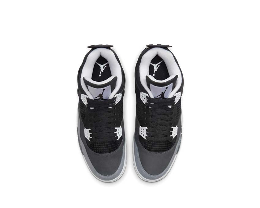 Air Jordan 4 Retro Fear Black White — vista frontale uomo Fear