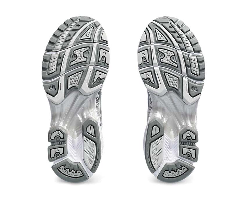 Asics Gel Kayano 14 W Cloud Grey/Clay Grey arrière — amorti Gel talon