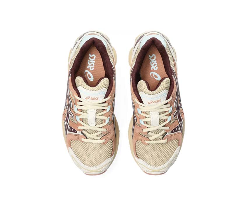 Asics Gel Nimbus 9 Dune Mid Grey arrière — amorti GEL talon femme noirfonce.eu