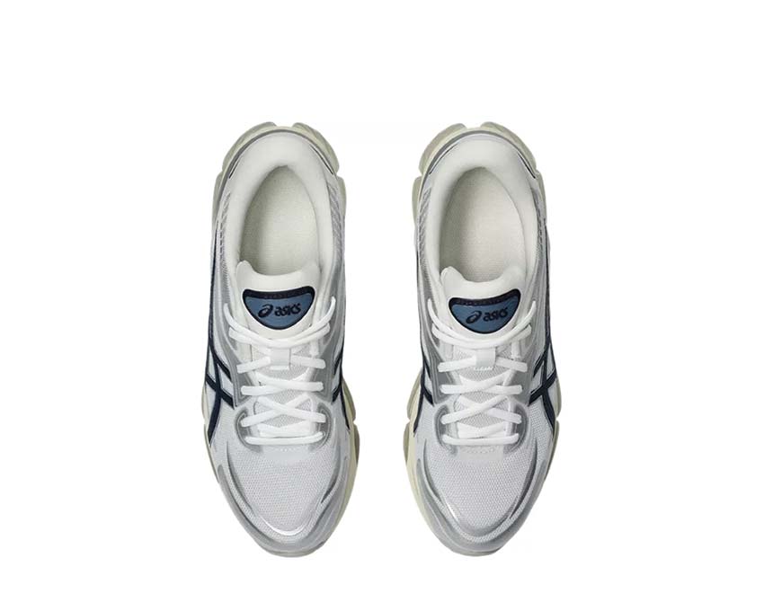Asics Gel Quantum 360 VIII White Midnight White/Midnight vista trasera — amortiguación Gel 360