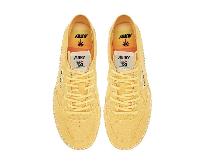 Autry Sandy Espadrilles Pastel Yellow Canvas ESLW - CV03