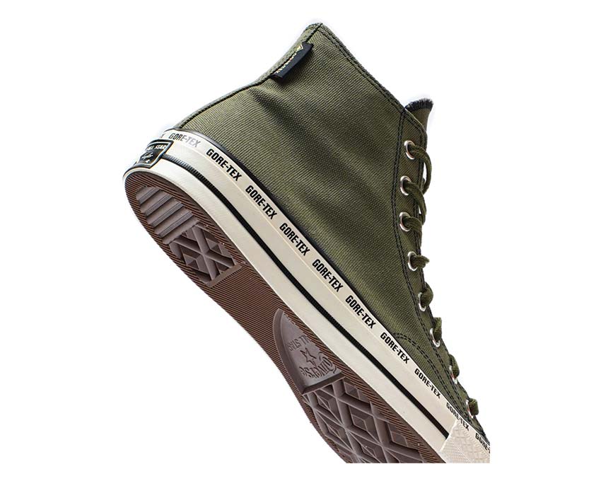 Converse Chuck 70 Gore-Tex Utility Black Egret dettaglio — logo Gore-Tex