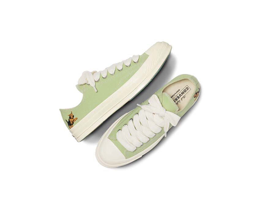 Converse x Golf Le Fleur CT70 OX Margarita detalle — flores Golf Le Fleur
