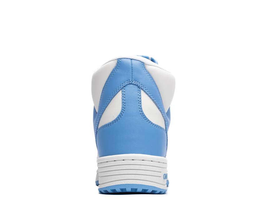 Converse Weapon Mid LT Blue Vintage White vue — toile bleu vintage