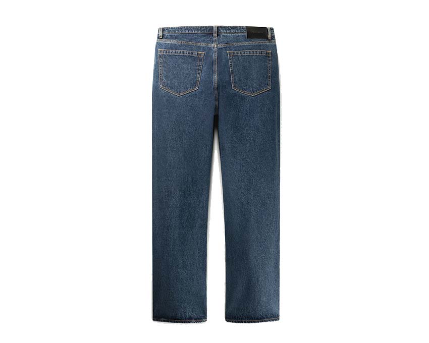 Daily Paper Asola Amba Jeans Blue vue latérale — denim bleu coupe décontractée