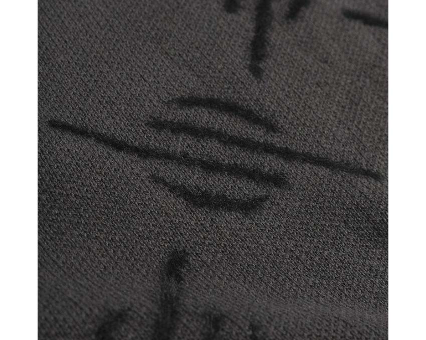 Daily Paper Tevin Monogram Knit Sweater Grey Detail — Jacquard-Logo Strick