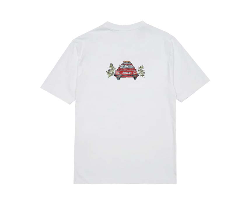 Edmmond Studios Holiday Auto White vista laterale — motivo automobile retro