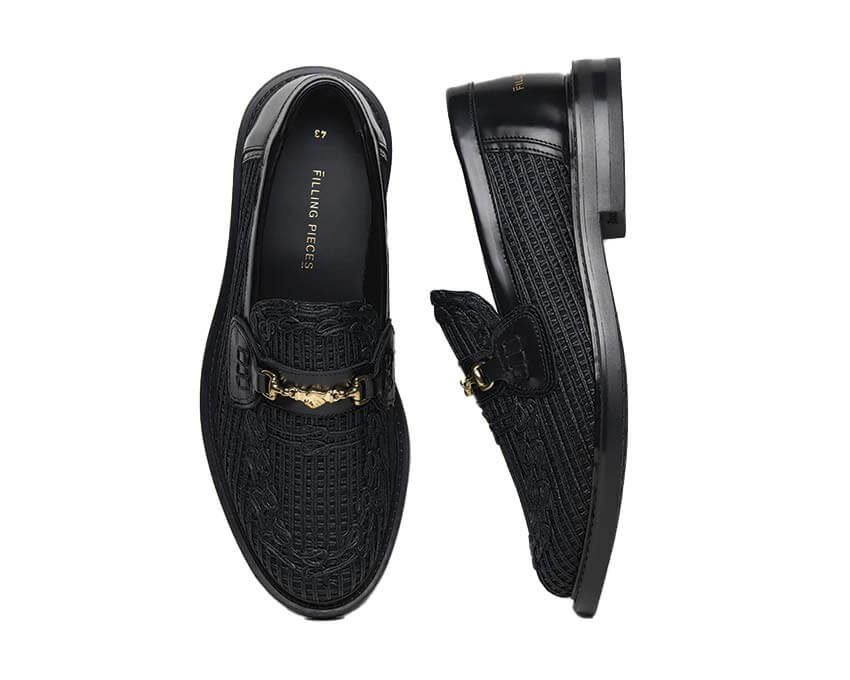 Filling Pieces Loafer Panier Black Detail — handwerkliche Verarbeitung