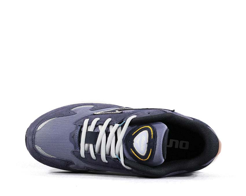 Mizuno Wave Rider β Blue Granite Salute Odyssey dettaglio — logo Mizuno