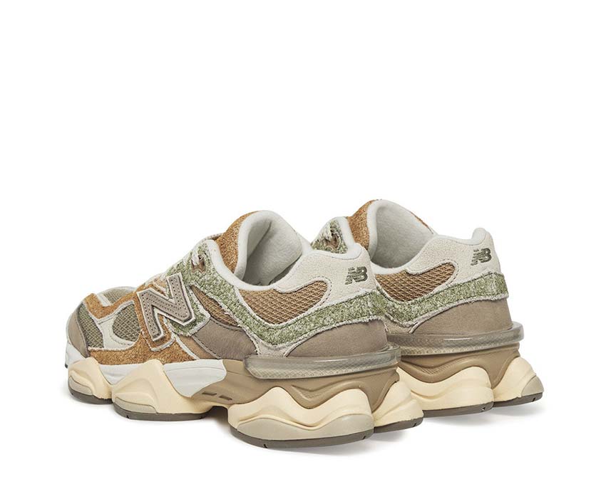 New Balance 9060 Olivine/Great Plains/Arid Stone semelle — semelle SBS plots gomme outdoor