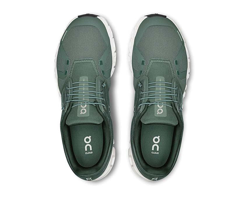 On Cloud 6 Evergreen detalle — malla transpirable running hombre
