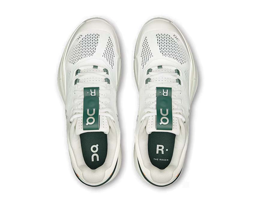 On The Roger Pro White/Evergreen Detail — Obermaterial Tennis-Lifestyle-Sneaker Herren