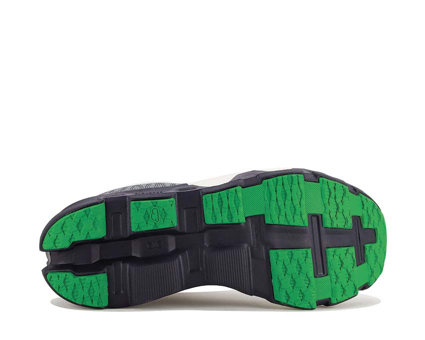 On Cloudmonster Hyper Silver/Iron dettaglio — tomaia racing scarpa running uomo