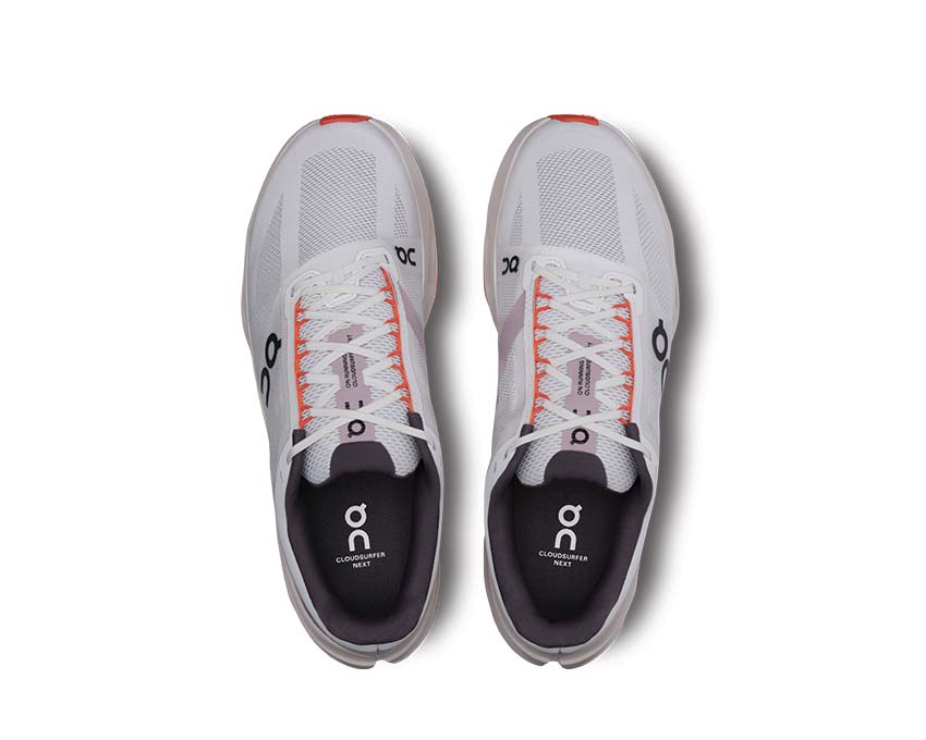 On Cloudsurfer Next White/Flame arrière — amorti running souple homme