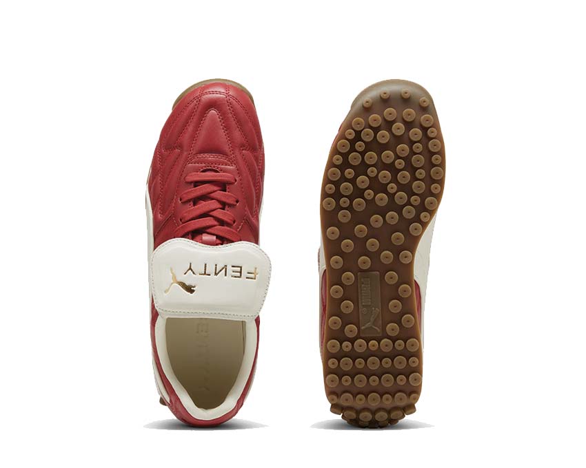 Puma x Fenty Avanti L Club Red détail — logo Fenty x Puma