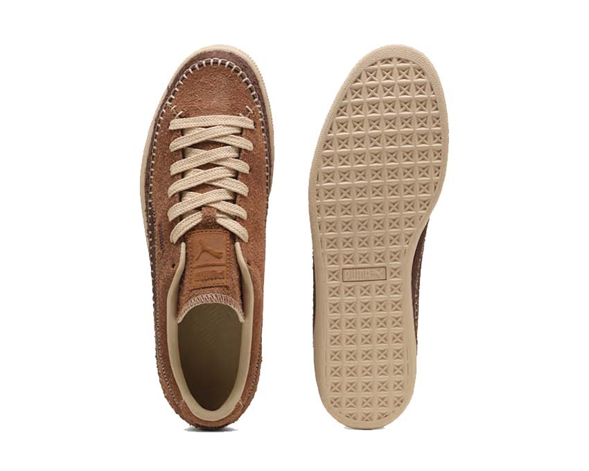 Puma Suede Moccasin Brown détail — logo Puma formstripe