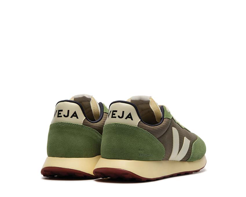 Veja Rio Branco ll Ripstop Kaki Pierre semelle — semelle gomme naturelle