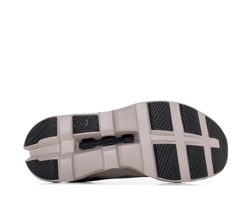 On Cloudmonster W Cinder/Fog rear view — maximum cushioning women's running
