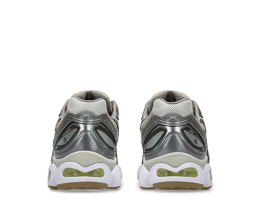 Asics Gel Nimbus 9 Feather Grey Carrier Grey detail — premium material