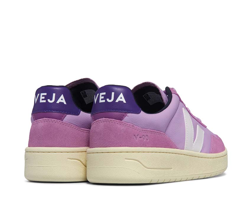 Veja V-90 OT Leather Extra White Rust suola — suola oversize gomma