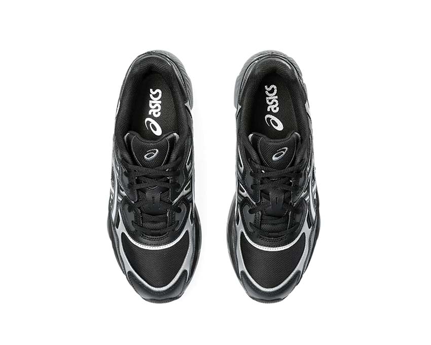 Asics Gel NYC Black/Graphite Grey vista posteriore — ammortizzazione Gel tallone vintage
