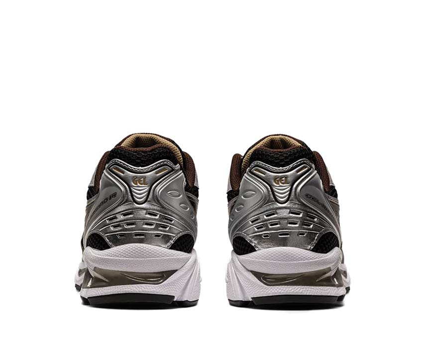 Asics Gel Kayano 14 Black Coffee dettaglio — materiale premium