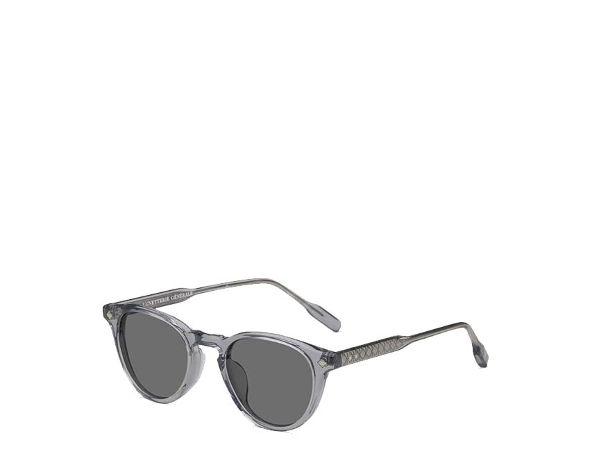Lunetterie Générale Dolce Vita Grey Crystal vue — monture cristal gris artisanale Québec