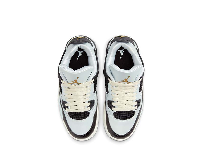 Air Jordan 4 Retro GS Pure Platinum Gold — vue arrière enfant Jordan 4