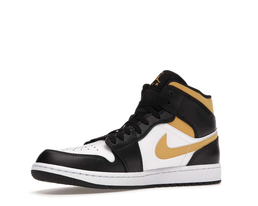 Jordan Air Jordan 1 Mid White Black Pollen suola — suola media nero bianco