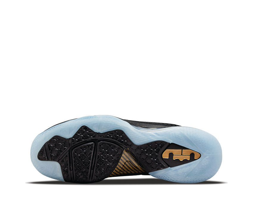 Nike Lebron IX Black Metallic Gold dettaglio — tomaia nero oro metallico