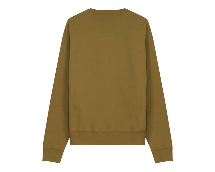 Nike Solo Swoosh HW BB Crew Desert Moss vue de dos — fleece lourd desert moss