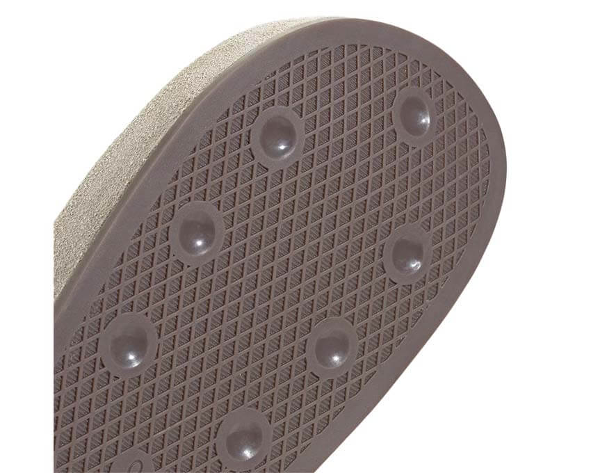 Adidas Adimule Wonder Beige vue latérale — profil mule lifestyle beige chaud
