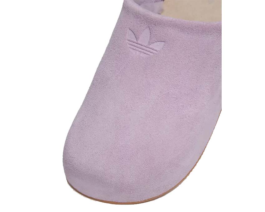 Adidas Adimule Powder Plum vue latérale — profil mule tendance