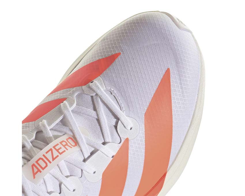 Adidas Adizero Adios 9 Lucid Orange vista lateral — amortiguación Lightstrike Pro