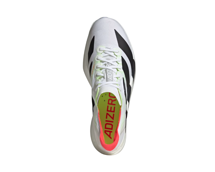 Adidas Adizero Adios Pro 4 Cloud White semelle — Energyrods carbone Silver Metallic