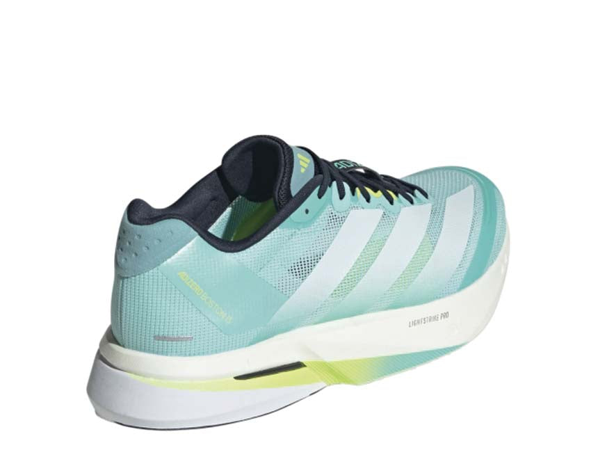 Adidas Adizero Boston 13 Flash Aqua Detail — strukturiertes Mesh