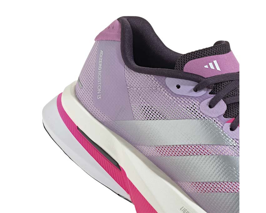 Adidas Adizero Boston 13 W Purple vue latérale — amorti Lightstrike Pro