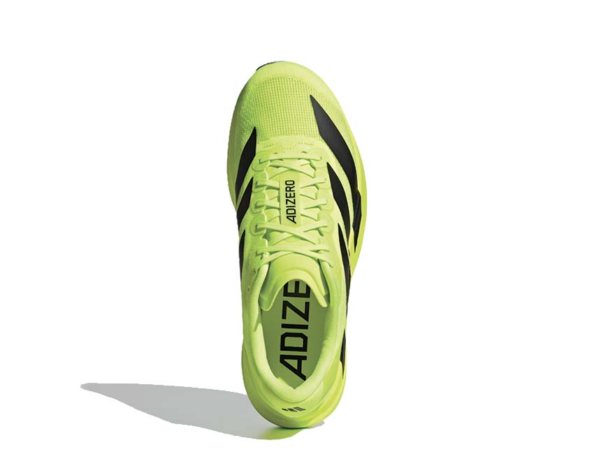 Adidas Adizero Evo SL Lucid Lemon dettaglio — linguetta Adizero