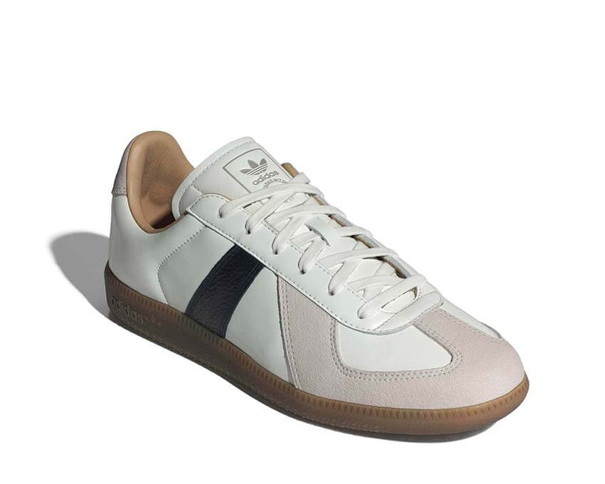 Adidas BW Army Core White side view — immaculate white leather sport style