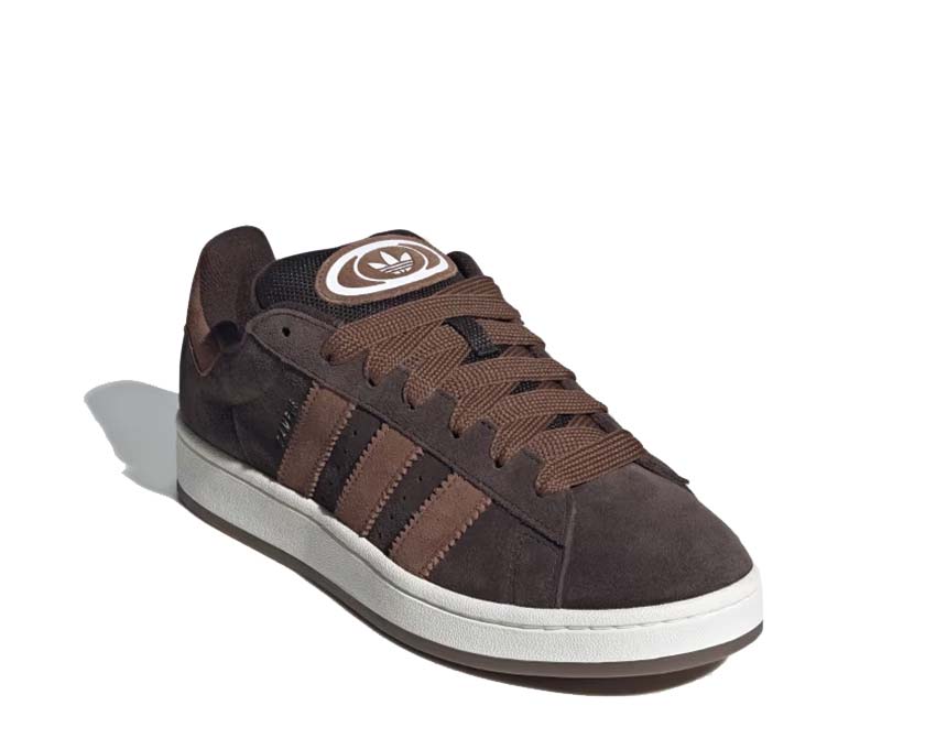 Adidas Campus 00s Dark Brown vue latérale — profil daim et semelle gomme plate