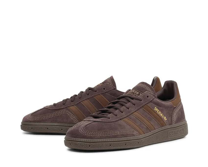 Adidas Handball Spezial Shadow Brown vista lateral — parte superior ante marrón oscuro