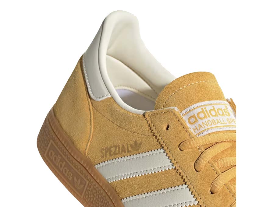 Adidas Handball Spezial Preloved Yellow Cream White vue latérale — profil basse jaune crème
