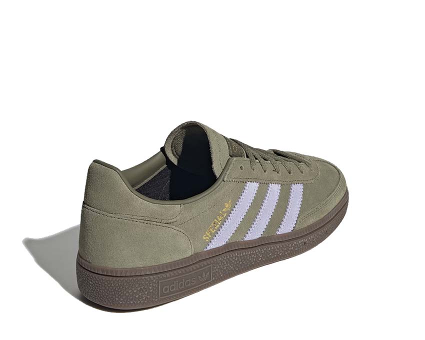 Adidas Handball Spezial W Focus Olive détail — col rembourré et lacets ton sur ton