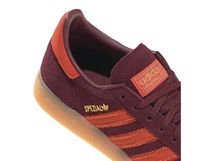 Adidas Handball Spezial W Granat vue latérale — tige daim bordeaux
