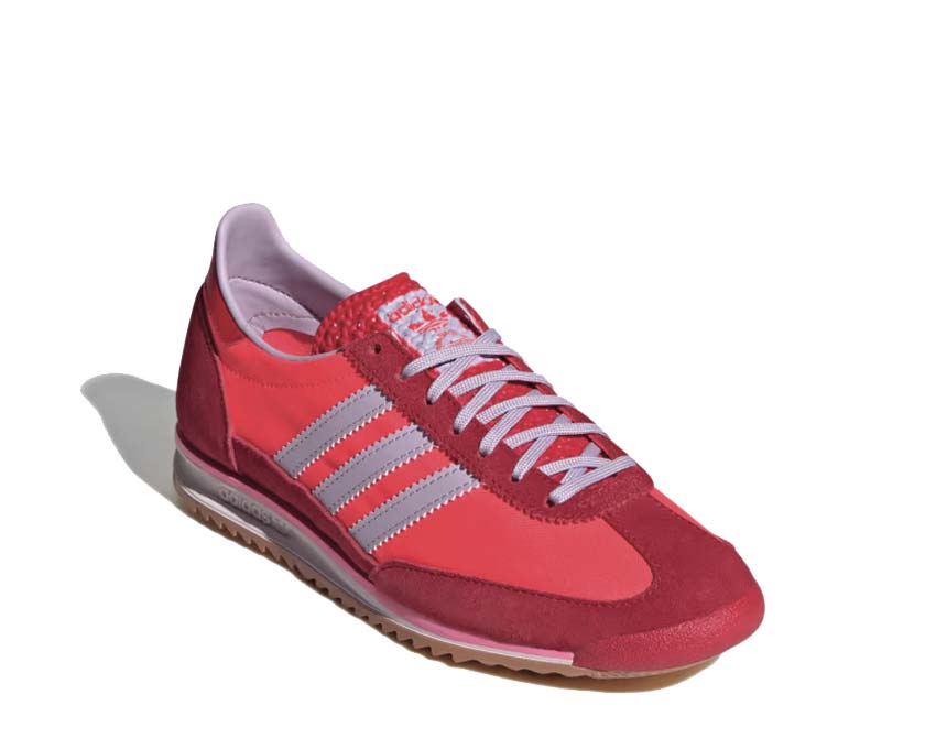Adidas SL 72 OG Red Ice Lavender vista laterale — profilo pelle bicolore