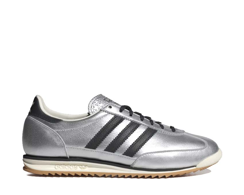 Adidas SL 72 OG Silver Metallic Core Black — zapatilla mujer plateada retro