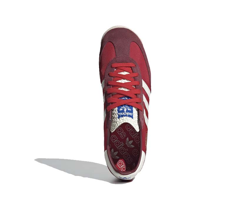 Adidas SL 72 RS Shadow Red Off White dettaglio — puntale scamosciato anteriore